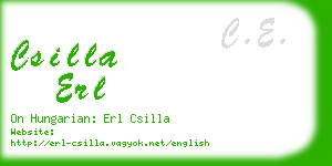 csilla erl business card